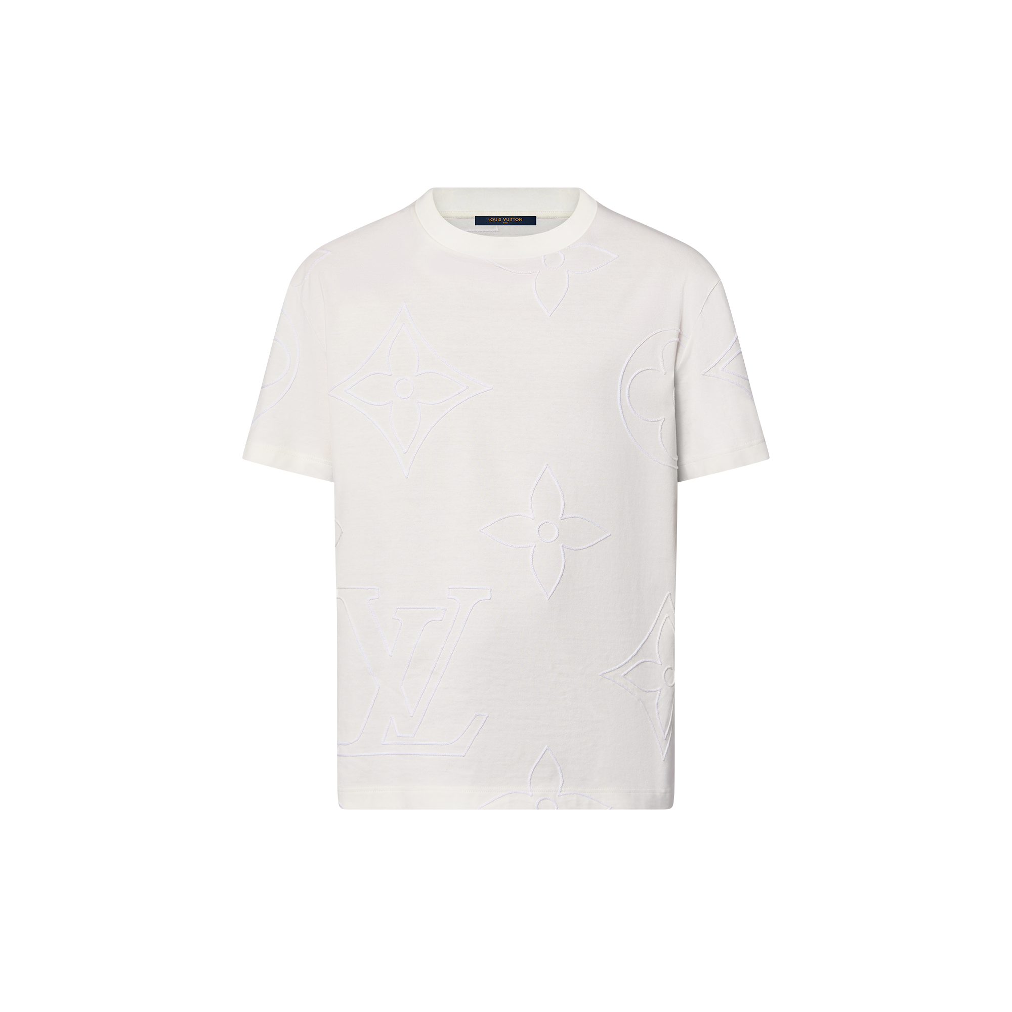 Monogram Embroidered Cotton T-Shirt - Ready-to-Wear | LOUIS VUITTON